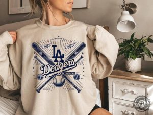 Los Angeles Dodgers Vintage Baseball Tshirt Vintage Style Los Angeles Baseball Dodgers Sweatshirt Trendy Summer Hoodie Game Day Shirt honizy 4