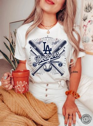 Los Angeles Dodgers Vintage Baseball Tshirt Vintage Style Los Angeles Baseball Dodgers Sweatshirt Trendy Summer Hoodie Game Day Shirt honizy 5