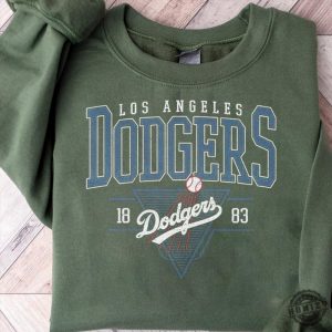 Vintage Los Angeles Baseball Shirt Vintage Style Dodgers Baseball Crewneck Sweatshirt Game Day Hoodie Los Angeles Baseball Custome Tshirt honizy 2