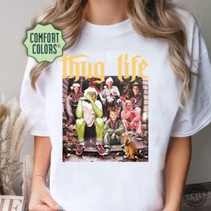 Thug Life Grinchy Shirt Thug Life Christmas Hoodie Thug Life Movie Stars Retro Tshirt Christmas Gift Grinchmas Season Christmas Friends Shirt honizy 4