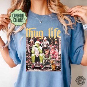 Thug Life Grinchy Shirt Thug Life Christmas Hoodie Thug Life Movie Stars Retro Tshirt Christmas Gift Grinchmas Season Christmas Friends Shirt honizy 5