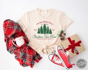 In My Heart Is A Christmas Tree Farm Shirt Farm Fresh Christmas Tree Tshirt Christmas Crewneck Sweatshirt Christmas Shirt For Women honizy 3