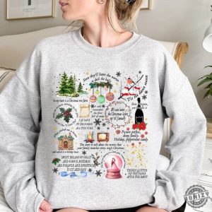 Christmas Song Collection Shirt Swift Lyrics Crewneck Sweatshirt Cozy Swiftie Winter Tshirt Swift Inspired Hoodie Christmas Holiday Shirt honizy 4