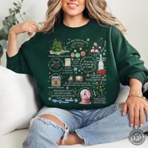 Christmas Song Collection Shirt Swift Lyrics Crewneck Sweatshirt Cozy Swiftie Winter Tshirt Swift Inspired Hoodie Christmas Holiday Shirt honizy 5