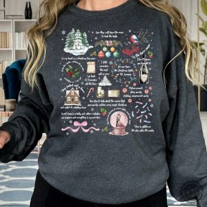 Christmas Song Lyrics Sweatshirt Christmas Song Tshirt Song Lyrics Collage With Christmas Symbols Lyrics Hoodie Cozy Fall Apparel Shirt honizy 4