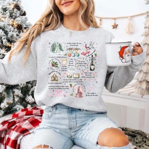 Christmas Song Lyrics Sweatshirt Christmas Song Tshirt Song Lyrics Collage With Christmas Symbols Lyrics Hoodie Cozy Fall Apparel Shirt honizy 6