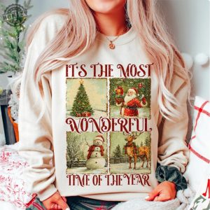 Retro Christmas Shirt Vintage Christmas Hoodie Santa Claus Sweatshirt Merry Christmas Tshirt honizy 3