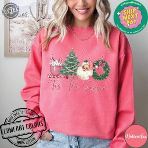 Tis The Season Coquette Bow Christmas Shirt Retro Christmas Hoodie Girly Christmas Sweater Merry Christmas Tshirt honizy 3