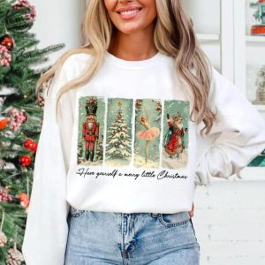 Retro Christmas Nutcracker Shirt Vintage Merry Christmas Hoodie Merry Christmas Sweatshirt Christmas Tshirt honizy 5