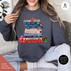 Vintage Christmas Vhs Shirt Christmas Holiday Hoodie Vhs Movies Sweater Gift For Her Retro Xmas Video Cassette Tapes Tee honizy 3