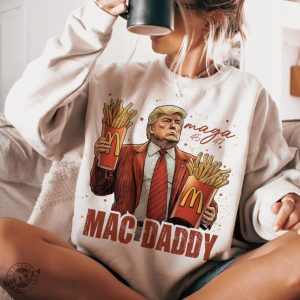 Original Funny Trump Fries Making Fries Humor Middle Class Kamala Election Maga 2024 Voter Republican Fast Food Mac Daddy Hamburger Shirt honizy 6