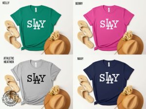 La Dodgers Shirt Slay Dodgers Tshirt Dodger Blue Dodgers Fan Gift Dodgers Baseball Hoodie Los Angeles Baseball Sweatshirt Baseball Fan Game Day Shirt honizy 7