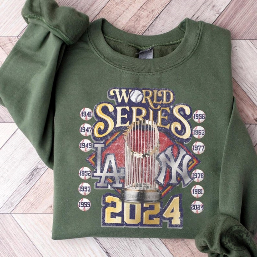 Vintage World Series Yankees Vs Dodgers 2024 Rivalry Unisex Shirt For Baseball Fans