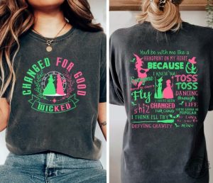 Wicked Change For Good Glitter Shirt Witches Of Oz Sweatshirt Defy Gravity Broomstick Magic Wand Hoodie Wicked Musical Movie Fan Xmas Tshirt honizy 3