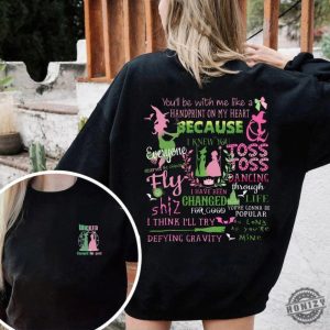 Wicked Glitter Tshirt Defy Gravity Broomstick Magic Wand Hoodie Wizard Of Oz Movie Fan Sweatshirt Gift For Her honizy 2