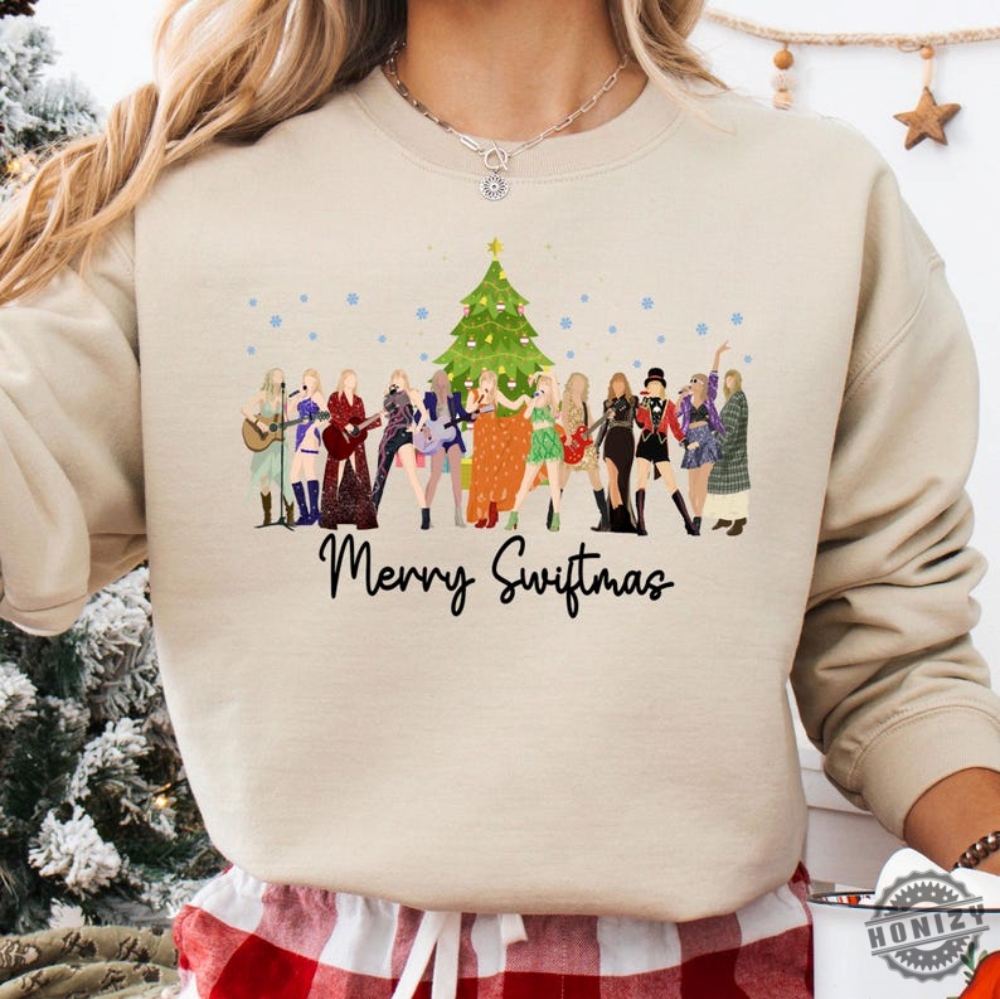 Merry Swiftmas Christmas Tree Farm Shirt The Eras Tour Christmas Tshirt Tay Christmas Swiftmas Hoodie Tss Version Sweatshirt Christmas Season Shirt