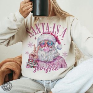 Santa Is A Swiftie Shirt Merry Swiftmas Hoodie Merry Christmas Tshirt Christmas Sweatshirt Funny Christmas Gift honizy 5