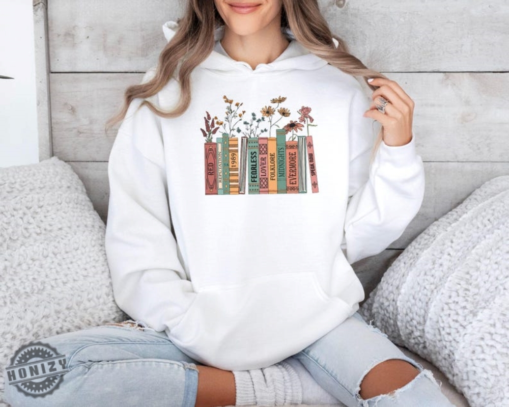 Albums As Books Sweatshirt With The Last Album Trendy Aesthetic For Book Lovers Tshirt Ttpd Sweatshirt Folk Music Hoodie Rock Music Gift