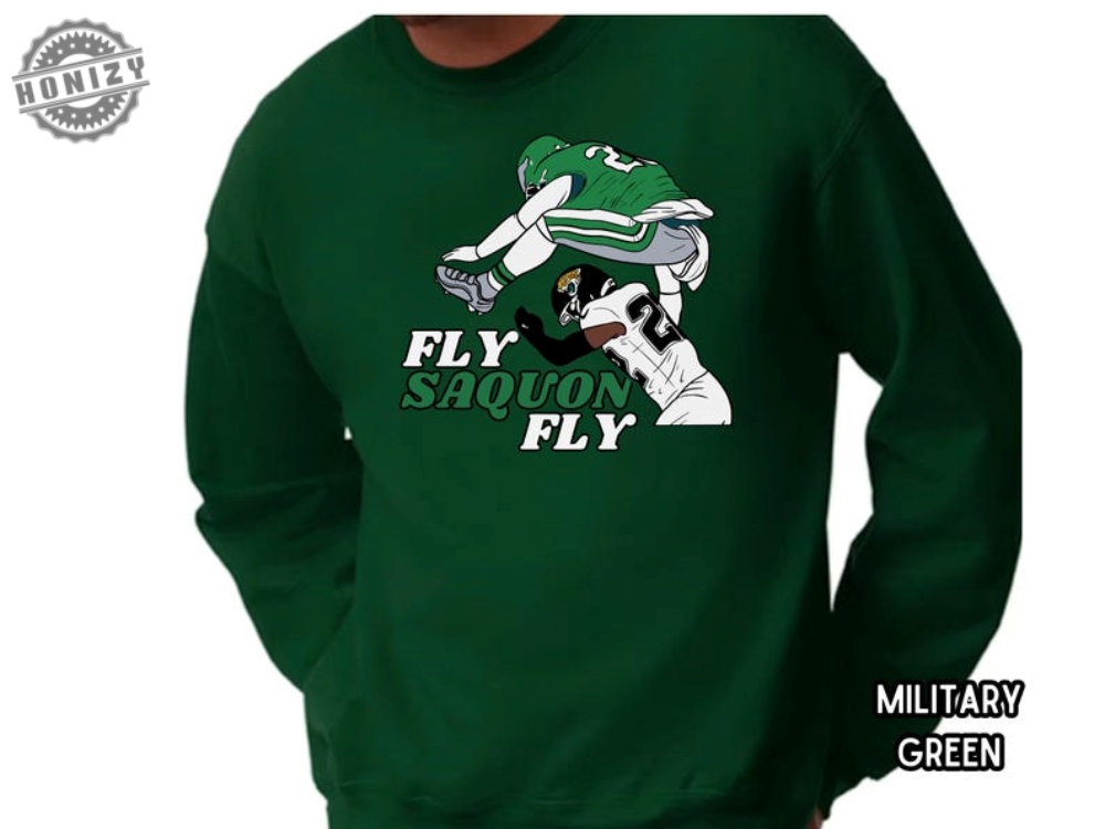 Fly Saquon Fly Eagles Jumping Play Shirt Eagles Tshirt Philadelphia Eagles Hoodie Eagles Sweatshirt Eagles Gift