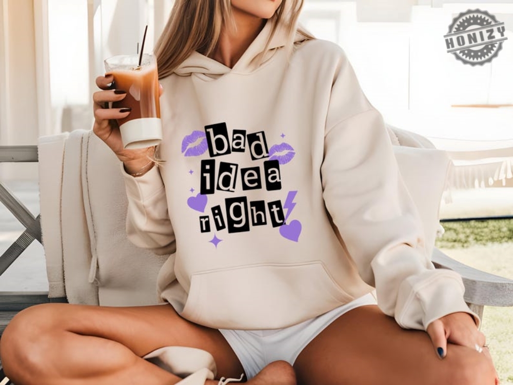 Bad Idea Right Sweatshirt Olivia Song Inspired Hoodie Stylish Gift For Olivia Fans Tshirt Comfortable Music Lovers Tee Trendy Fan Apparel