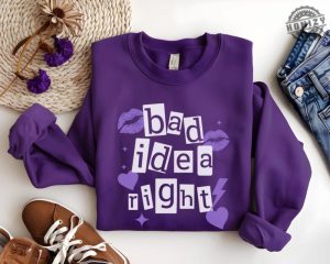 Bad Idea Right Sweatshirt Olivia Song Inspired Hoodie Stylish Gift For Olivia Fans Tshirt Comfortable Music Lovers Tee Trendy Fan Apparel honizy 4