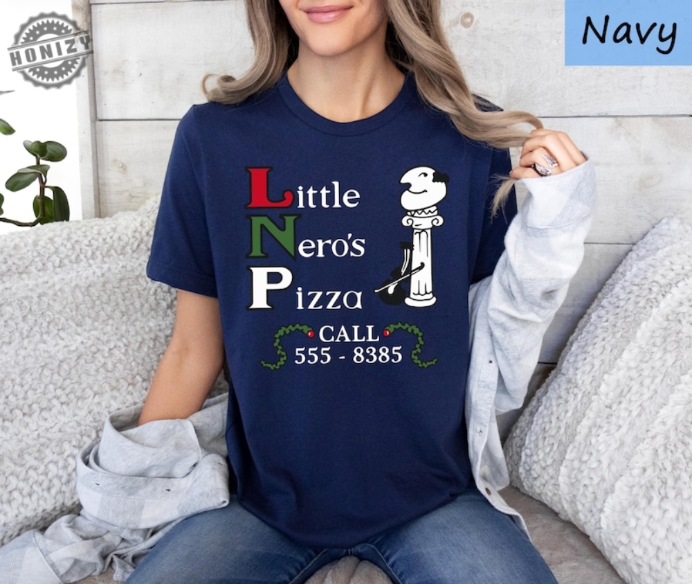 The Little Neros Pizza Christmas Shirt Funny Christmas Sweatshirt Home Alone Inspired Xmas Tee Holiday Movie Hoodie Retro Christmas Gift honizy 1