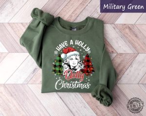 Have A Holly Dolly Christmas Shirt Western Christmas Sweatshirt Country Christmas Hoodie Christmas Music Tee Cowgirl Christmas Sweater Xmas Tshirt honizy 5