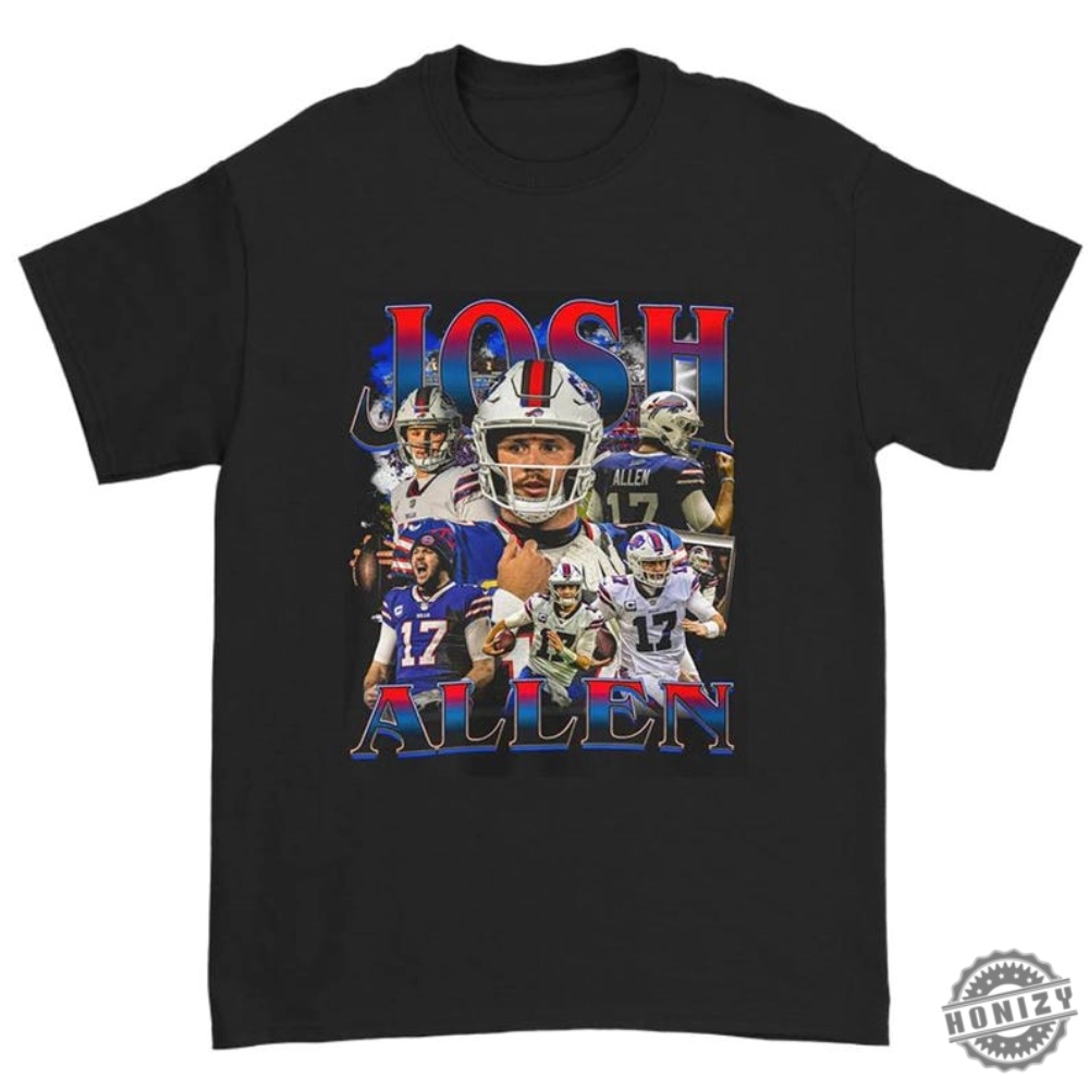 Josh Allen Shirt Graphic Tee Custom Vintage Buffalo Bills Nfl Merch