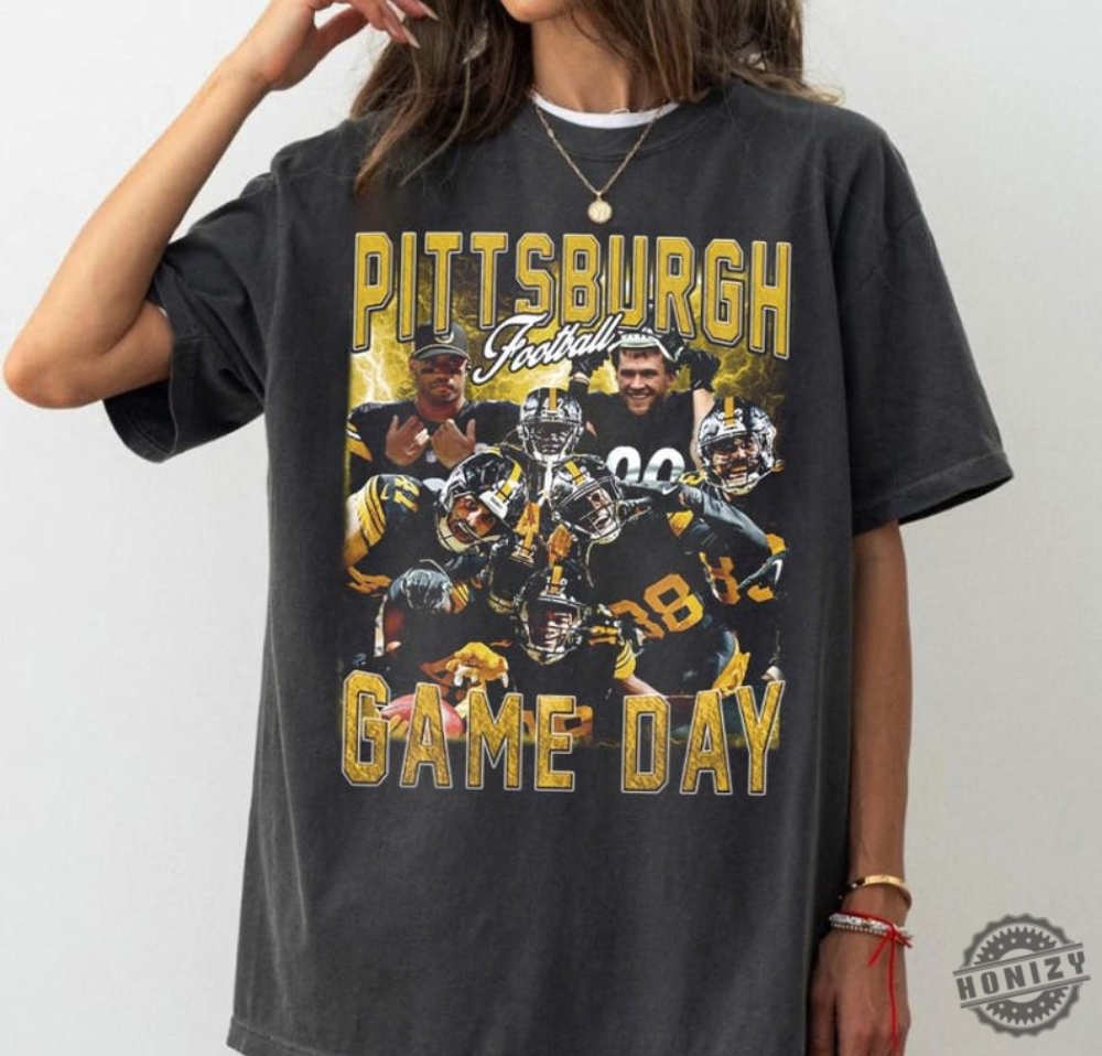 Pittsburgh Football Game Day Bootleg 90S Shirt Pittsburgh Football Unisex Tshirt Game Day Sweatshirt Football Retro Hoodie