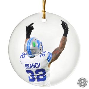 Brian Branch Middle Finger Ornament Perfect Gift For Lions Fans Detroit Football honizy 4 1