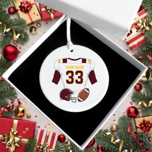 Personalized American Football Ornament Gift For Football Player Custom Name Ornament Football Gift Ornament honizy 3 1