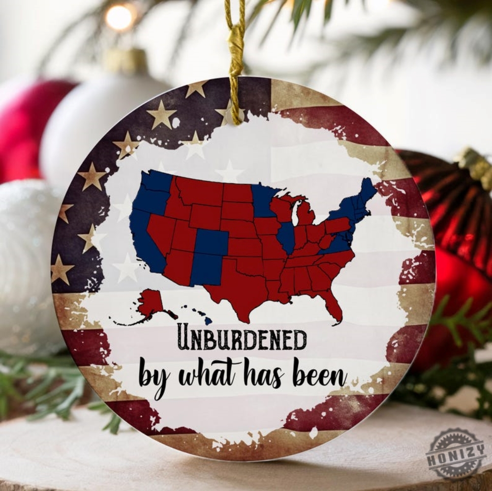 Trump Ornament Electoral College Map  Unburdened By What Has Been Humorous Trump Celebration Keepsake  3 Round With Gift Box