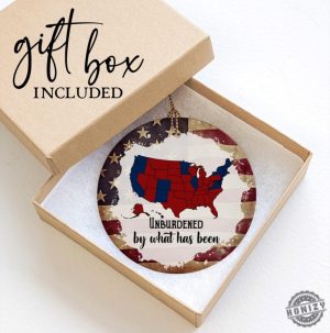 Trump Ornament Electoral College Map Unburdened By What Has Been Humorous Trump Celebration Keepsake 3 Round With Gift Box honizy 2