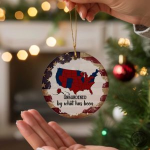 Trump Ornament Electoral College Map Unburdened By What Has Been Humorous Trump Celebration Keepsake 3 Round With Gift Box honizy 3