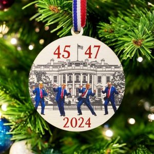 Trump 45 47 Ornament 2024 Election Ornament Republican Ornament Conservative Gift Trump Ornament Trump Happy Dance honizy 3