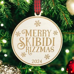 Merry Skibidi Rizzmas Ornament Skibidi Ornament 2024 Ornament Ohio Skibidi Toilet Rizz 2025 Ornament honizy 2