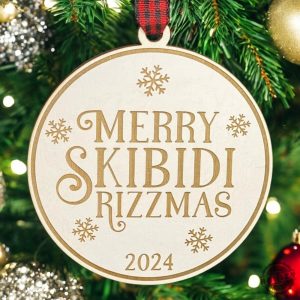 Merry Skibidi Rizzmas Ornament Skibidi Ornament 2024 Ornament Ohio Skibidi Toilet Rizz 2025 Ornament honizy 3