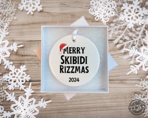 Merry Skibidi Rizzmas Christmas Ornament Skibidi Meme Gen Z Teenager Xmas Gift 2024 Funny Christmas Ornament White Elephant Gift honizy 2