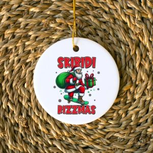 Merry Skibidi Rizz Christmas Ornament Skibidi Meme Gen Z Ornament Skater Santa Holiday Ornament Teenager Xmas Gift Funny Boy Gift honizy 5