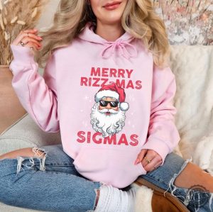 Merry Rizzmas Sigmas Shirt Gen Alpha Xmas Tshirt Funny Santa Claus Sweater Funny Xmas Hoodie Funny Middle Schooler Gift honizy 3