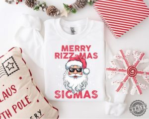 Merry Rizzmas Sigmas Shirt Gen Alpha Xmas Tshirt Funny Santa Claus Sweater Funny Xmas Hoodie Funny Middle Schooler Gift honizy 5