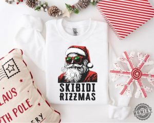 Skibidi Rizzmas Santa Christmas Shirt Funny Santa Sweater Funny Kids Christmas Tshirt Funny Tiktok Meme Hoodie Gen Alpha Xmas Gift honizy 2