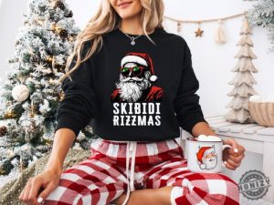 Skibidi Rizzmas Santa Christmas Shirt Funny Santa Sweater Funny Kids Christmas Tshirt Funny Tiktok Meme Hoodie Gen Alpha Xmas Gift honizy 3