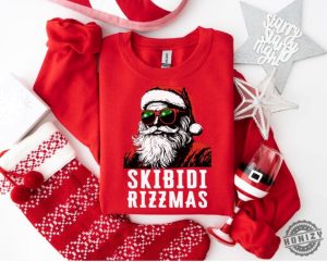 Skibidi Rizzmas Santa Christmas Shirt Funny Santa Sweater Funny Kids Christmas Tshirt Funny Tiktok Meme Hoodie Gen Alpha Xmas Gift honizy 4