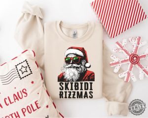 Skibidi Rizzmas Santa Christmas Shirt Funny Santa Sweater Funny Kids Christmas Tshirt Funny Tiktok Meme Hoodie Gen Alpha Xmas Gift honizy 5