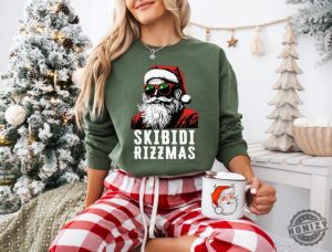 Skibidi Rizzmas Santa Christmas Shirt Funny Santa Sweater Funny Kids Christmas Tshirt Funny Tiktok Meme Hoodie Gen Alpha Xmas Gift honizy 6