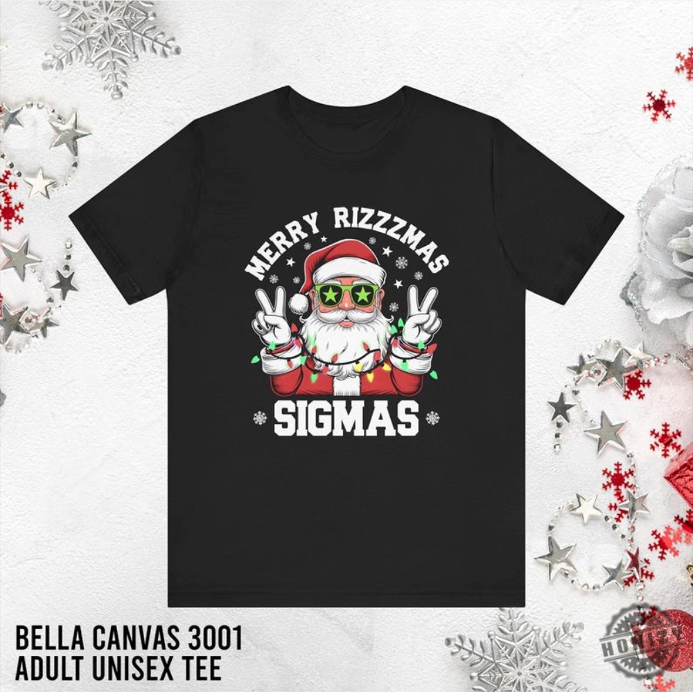 Merry Rizzmas Sigmas Funny Kids Christmas Shirt Gen Alpha Shirt Santa Hoodie Middle School Christmas Sweatshirt Christmas Gifts For Kids