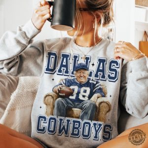 Cowboys Trump Football Shirt Dallas Coboys Football Trump Tshirt Football Christmas Hoodie Blue And White Football Sweatshirt honizy 2