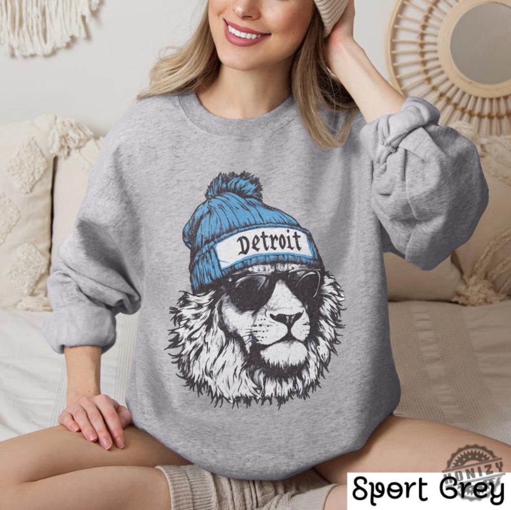 Detroit Football Crewneck Sweatshirt Vintage Sports Fan Apparel Trendy Game Day Hoodie Unisex Detroit Tshirt Detroit Football Fan Gift