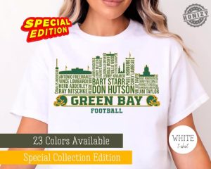 Green Bay Football All Time Legends Shirt Football Game Day Tshirt Green Bay City Skyline Sweatshirt Green Bay Football Hoodie Green And Gold Shirt honizy 2